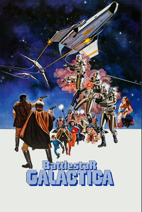 Battlestar Galactica (1978) Poster 24x36 – Classic Sci-Fi Series, Iconic Space - PosterFire.com