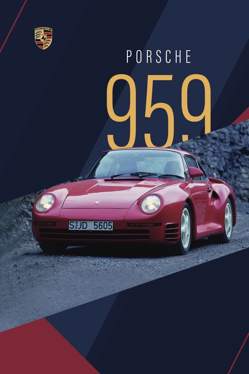 Porsche 959 Vintage 24x36 poster man cave 911 euro dtm rwb singer shark werks