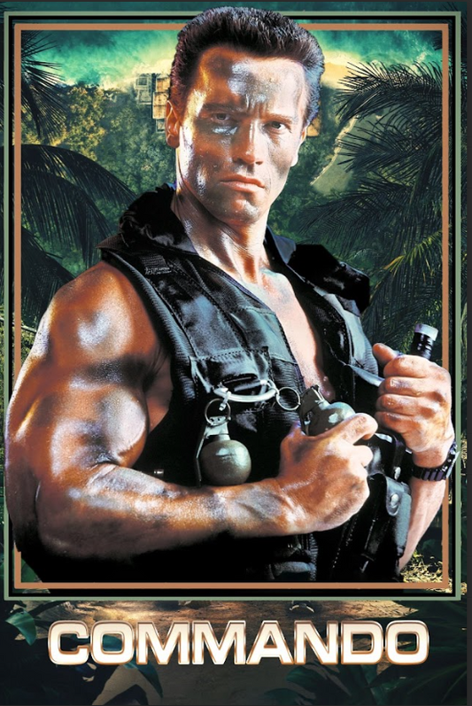 Commando 1985 Poster 24x36 - Action Classic, Arnold Schwarzenegger, High-Octane - PosterFire.com