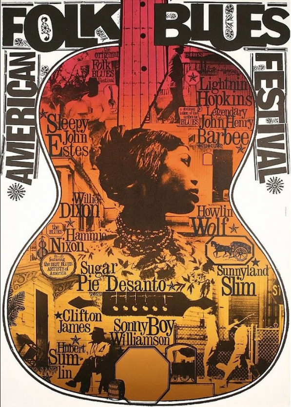 American Folk & Blues Festival Poster 24x36 - Classic Vibes, Iconic Design, Rare - PosterFire.com