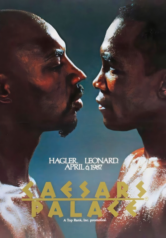 Hagler vs Leonard Poster 24x36 - Epic Showdown, Caesars Palace, Middleweight - PosterFire.com