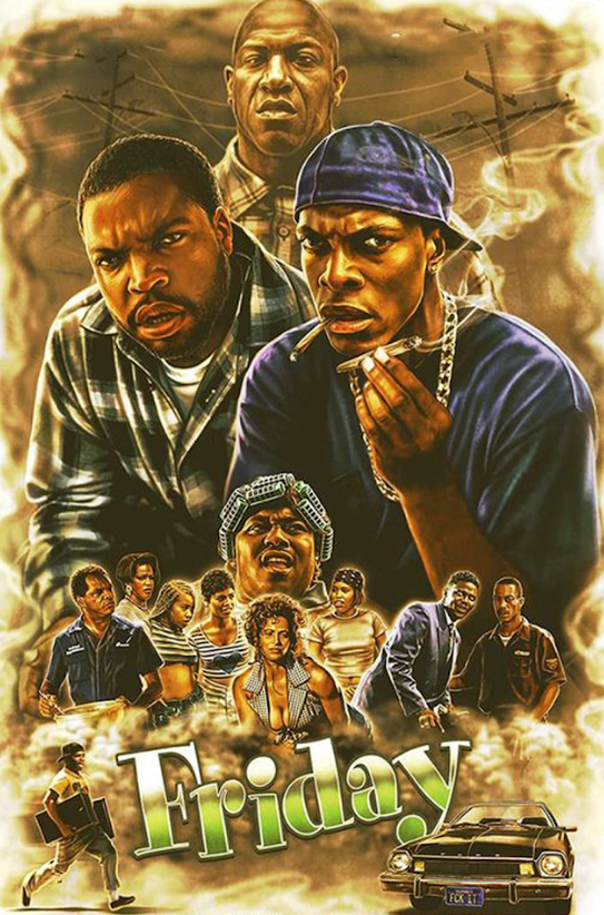 Friday (1995) 24x36 Movie Poster, Ice Cube, Comedy Classic, Rare Vintage Collect - PosterFire.com