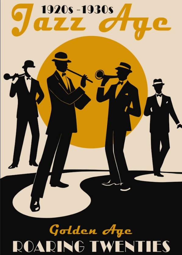 Jazz Age Roaring Twenties Poster 24x36 - Vintage Style, Iconic Era, Rare Art - PosterFire.com