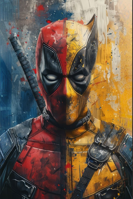 Deadpool & Wolverine (2024) 24x36 Poster Marvel Superhero Action Adventure Retro - PosterFire.com