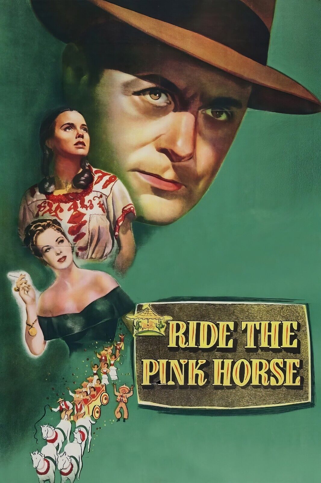 Ride the Pink Horse (1947) 24x36 Movie Poster - Film Noir, Robert Montgomery - PosterFire.com