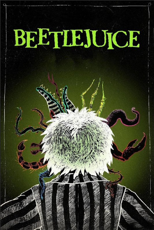 Beetlejuice 1988 Poster 24x36 Tim Burton Classic Cult Horror Comedy Art