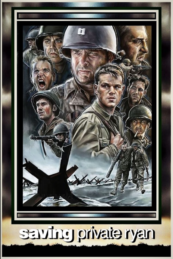 Saving Private Ryan 1998 Movie Poster 24x36 - Tom Hanks WWII Epic - Intense War