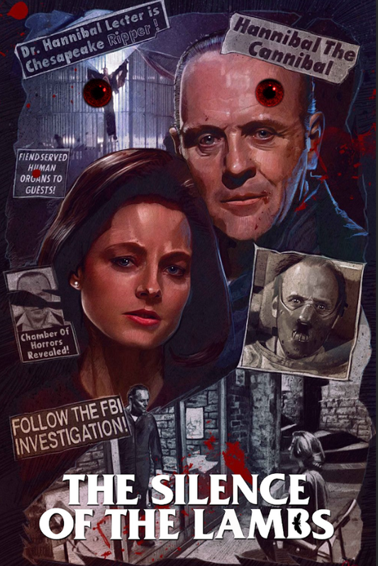 The Silence of the Lambs 1991 Movie Poster 24x36 - Thriller Horror Psychological - PosterFire.com