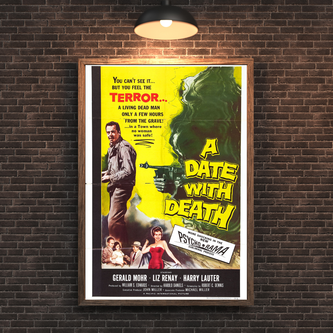 Date with Death Movie Poster - Vintage Film Noir Collectible Art Print