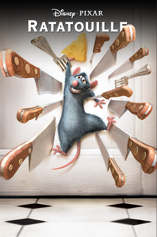 Ratatouille (2007) 24x36 Movie Poster, Pixar Animated Classic, Culinary