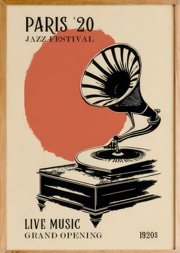 1920 Paris Jazz Festival Poster 24x36 - Vintage Charm, Iconic Event, Rare Art - PosterFire.com