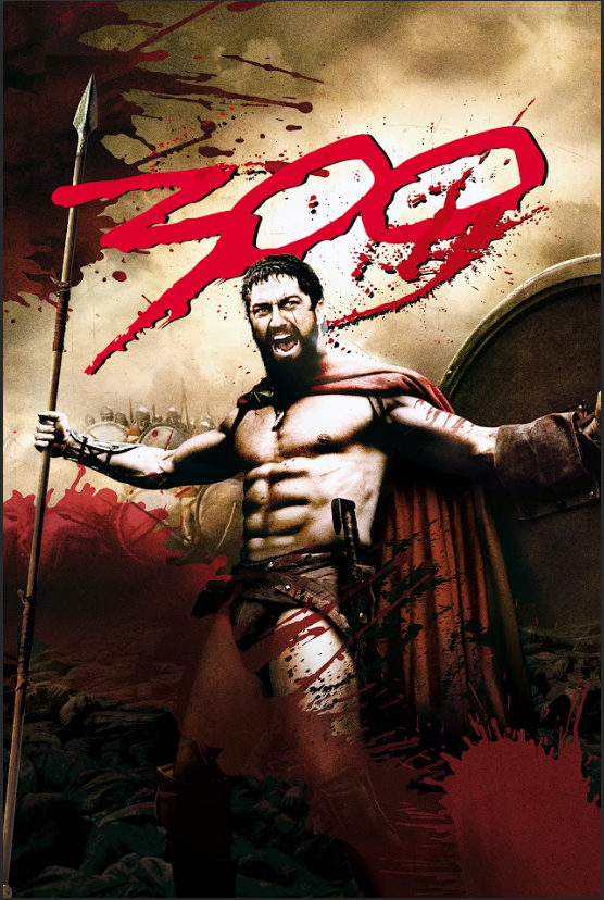 300 (2007) 24x36 Movie Poster - Gerard Butler, Epic War Drama, Spartan Battle - PosterFire.com