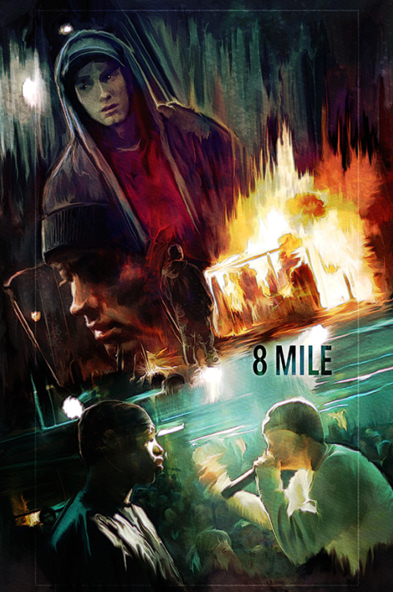 8 Mile 2002 Poster 24x36 - Eminem, Rapper, Hip-Hop Drama, Music Movie - PosterFire.com