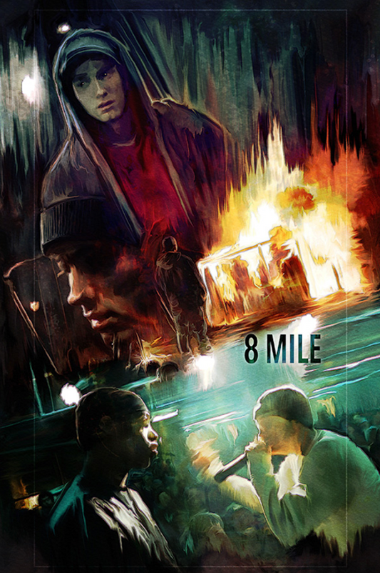 8 Mile 2002 Poster 24x36 - Eminem, Rapper, Hip-Hop Drama, Music Movie - PosterFire.com