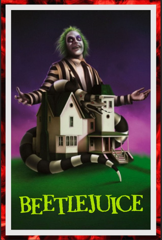 Beetlejuice 1988 Poster 24x36 Tim Burton Comedy Fantasy Cult Classic Art - PosterFire.com