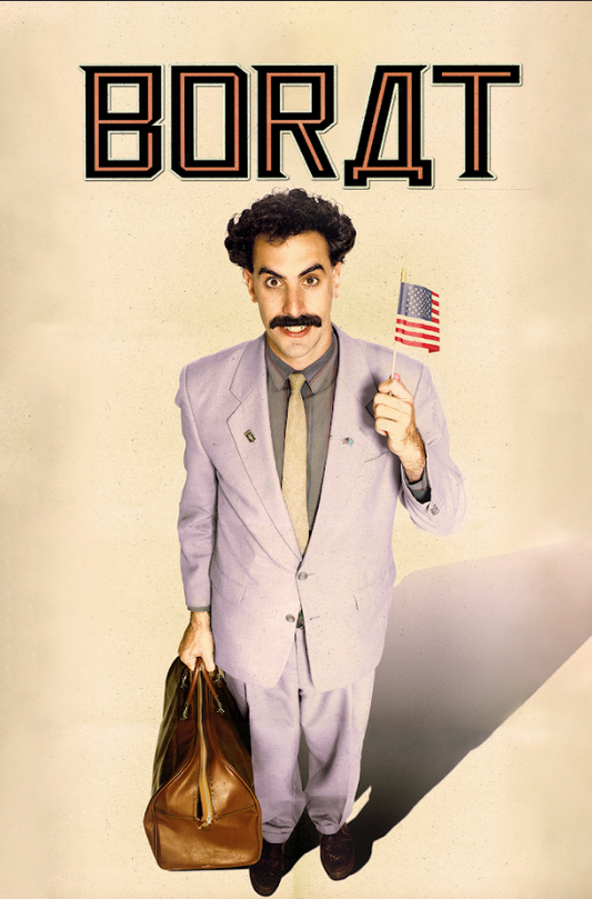 Borat 2006 Poster 24x36 - Sacha Baron Cohen, Satire Comedy Classic