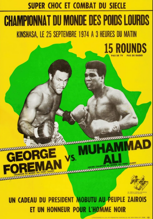 Muhammad Ali vs George Foreman Boxing Poster 24x36 - The Rumble in the Jungle - PosterFire.com