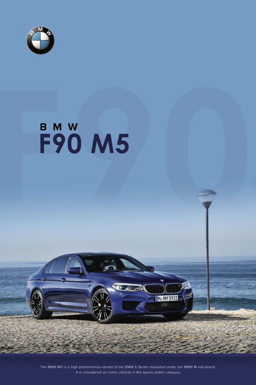 BMW F90 M5 24X36 Poster euro Germany M4 M3 Competition Vorsteiner Circuit Racing