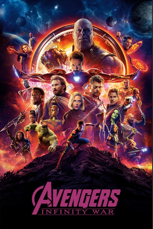 Avengers: Infinity War (2018) 24x36 Poster - Marvel, Epic Superhero Blockbuster