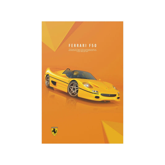 Ferrari F50 Wall Poster 24x36 F50 rwb decor mclaren f1supercar koenigsegg 599 - PosterFire.com