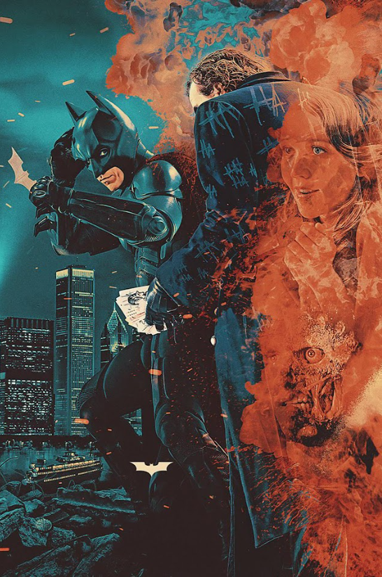 The Dark Knight 2008 Poster 24x36 - Gotham's Hero vs Joker Action Classic - PosterFire.com