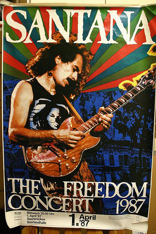 Santana Music Poster, Latin Rock Legends, Vintage 70s Concert Art, Iconic Band - PosterFire.com