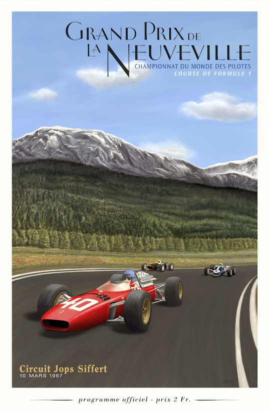 Car Racing Poster - Iconic Motorsport Event, High-Speed Action, Vintage Racing - PosterFire.com