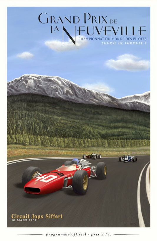 Car Racing Poster - Iconic Motorsport Event, High-Speed Action, Vintage Racing - PosterFire.com