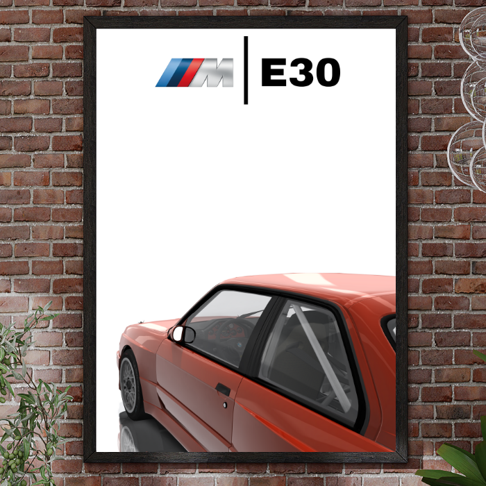 BMW E30 M3 24X36 WALL POSTERS MAN CAVE GARAGE GERMANY RACING E36 E46 E90 RACE M4