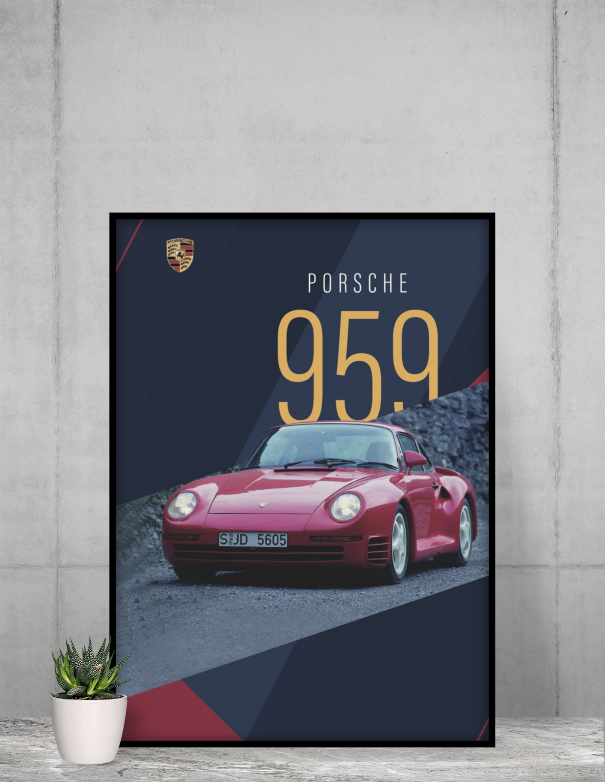 Porsche 959 Vintage 24x36 poster man cave 911 euro dtm rwb singer shark werks