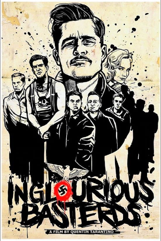 Inglourious Basterds (2009) Poster 24x36 – Stylish War Epic, Christoph Waltz Art - PosterFire.com