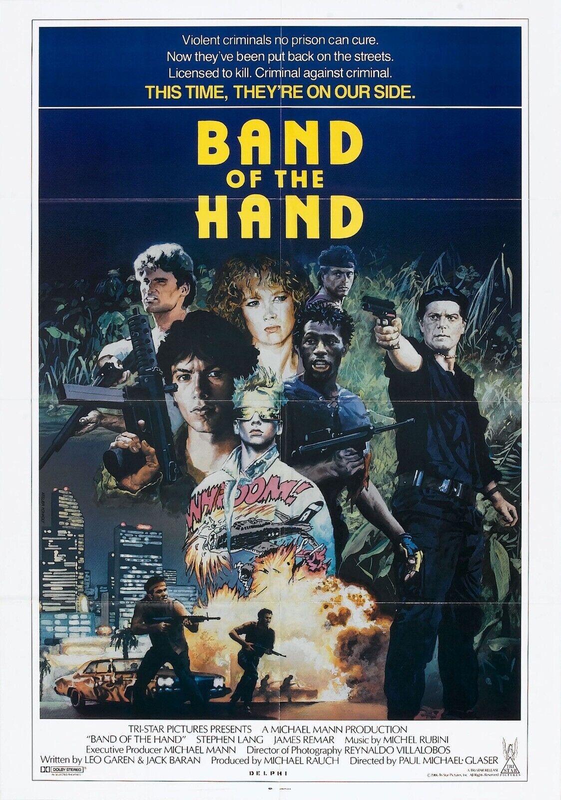 Retro Rebellion Band of the Hand Movie Poster - 80s Action Flick Collectible - PosterFire.com