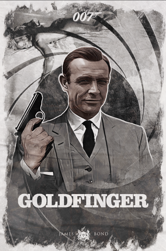 Goldfinger 1964 Poster 24x36 - Sean Connery James Bond Spy Thriller Classic - PosterFire.com