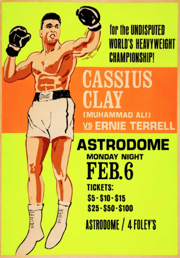 Cassius Clay vs Ernie Terrell Boxing Poster 24x36 - 1967 Heavyweight Championshi - PosterFire.com