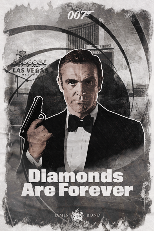 Diamonds Are Forever (1971) 24x36 Poster Sean Connery James Bond Spy Thriller - PosterFire.com