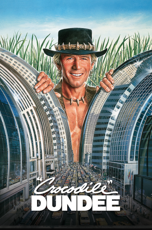 Crocodile Dundee 1986 Poster 24x36 - Iconic Comedy, Paul Hogan Outback Adventure