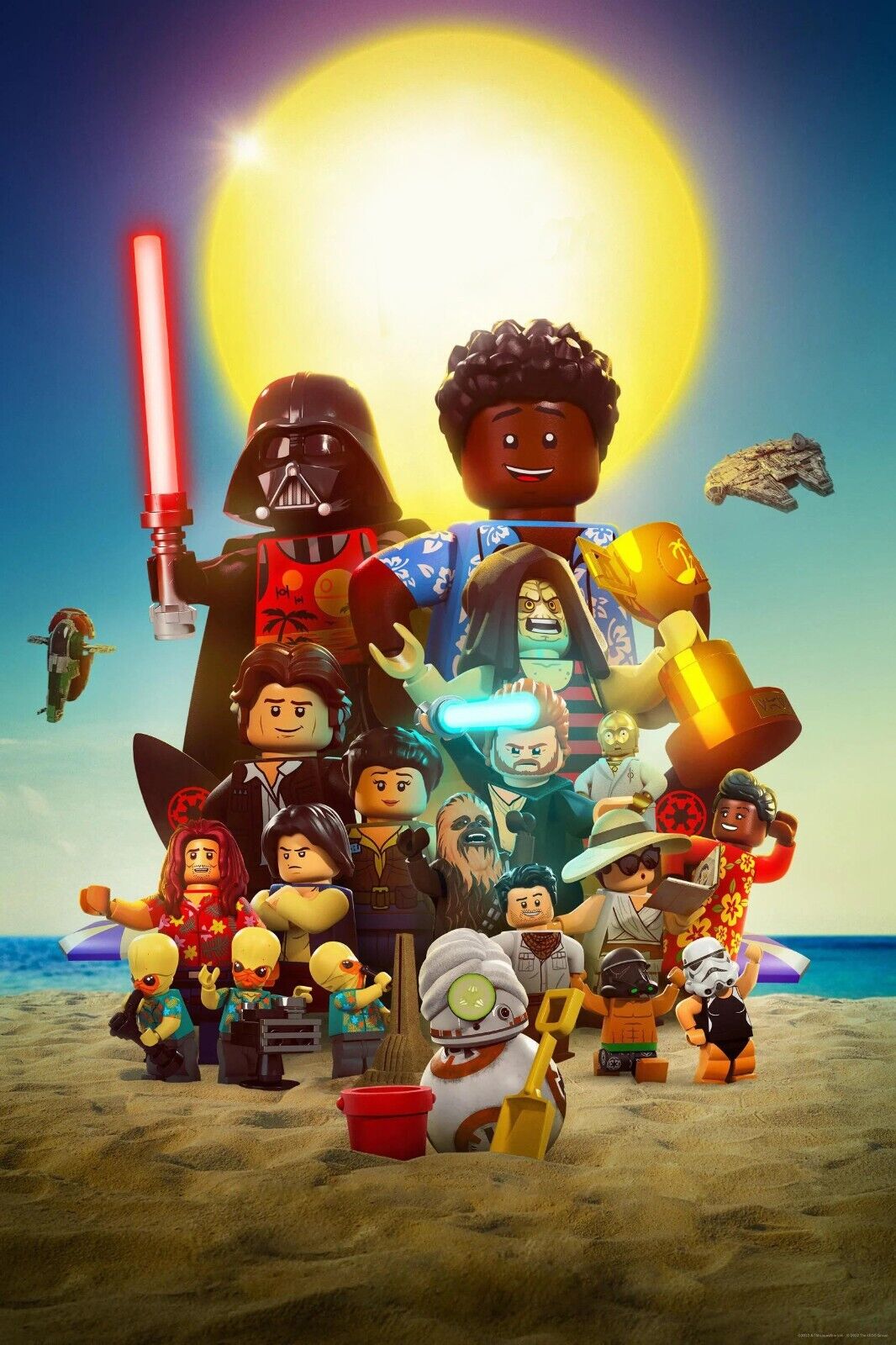 LEGO Star Wars Summer Vacation (2022) Poster 24x36 - Hilarious Beach Adventure - PosterFire.com