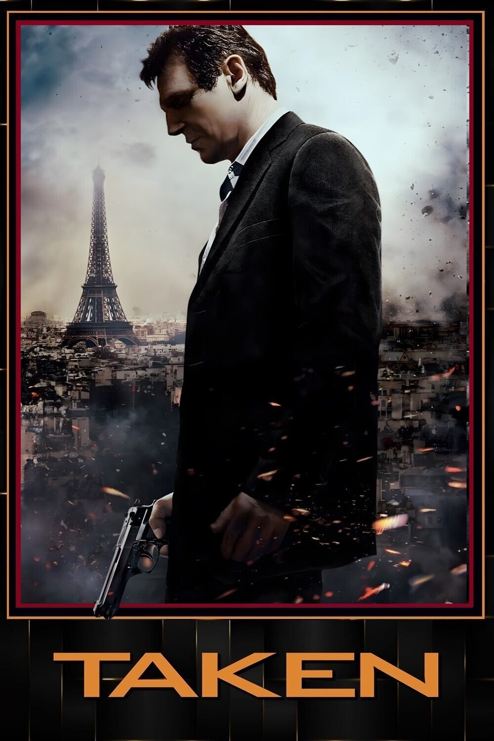 Taken 2008 Movie Poster 24x36 Action Thriller with Liam Neeson & Intense Kidnapp - PosterFire.com