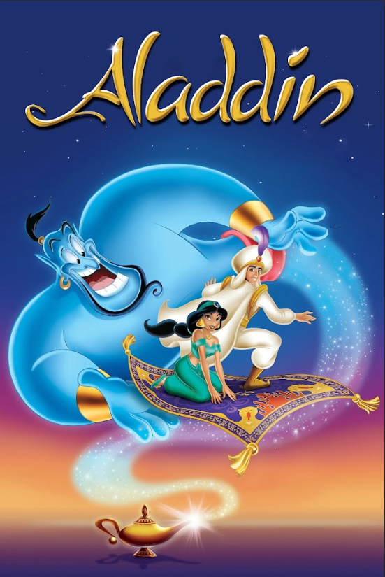 Aladdin (1992) Movie Poster - 24x36 | Disney Animated Classic | Genie Poster