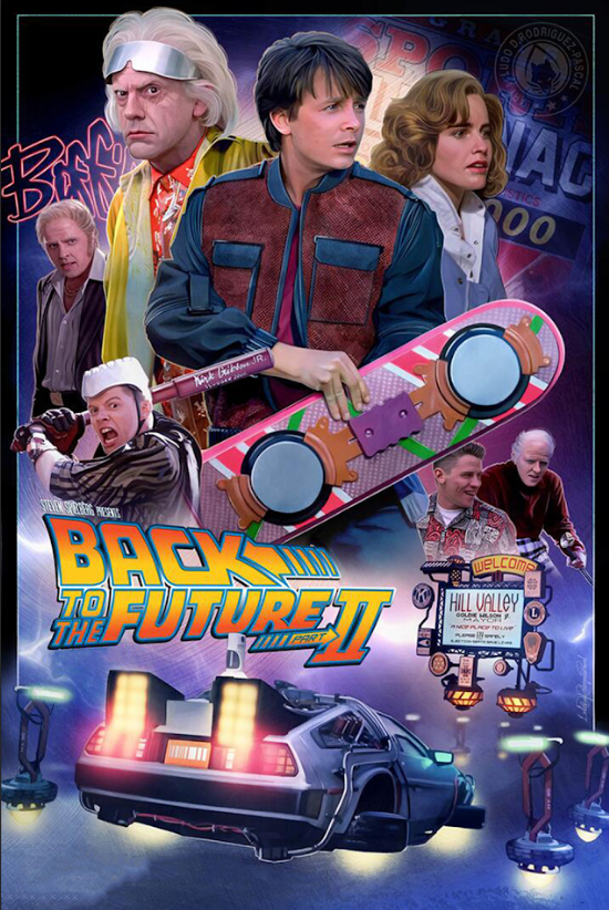 1989 Back to the Future Part II Poster 24x36 | Time Travel Sequel | Michael J. F - PosterFire.com