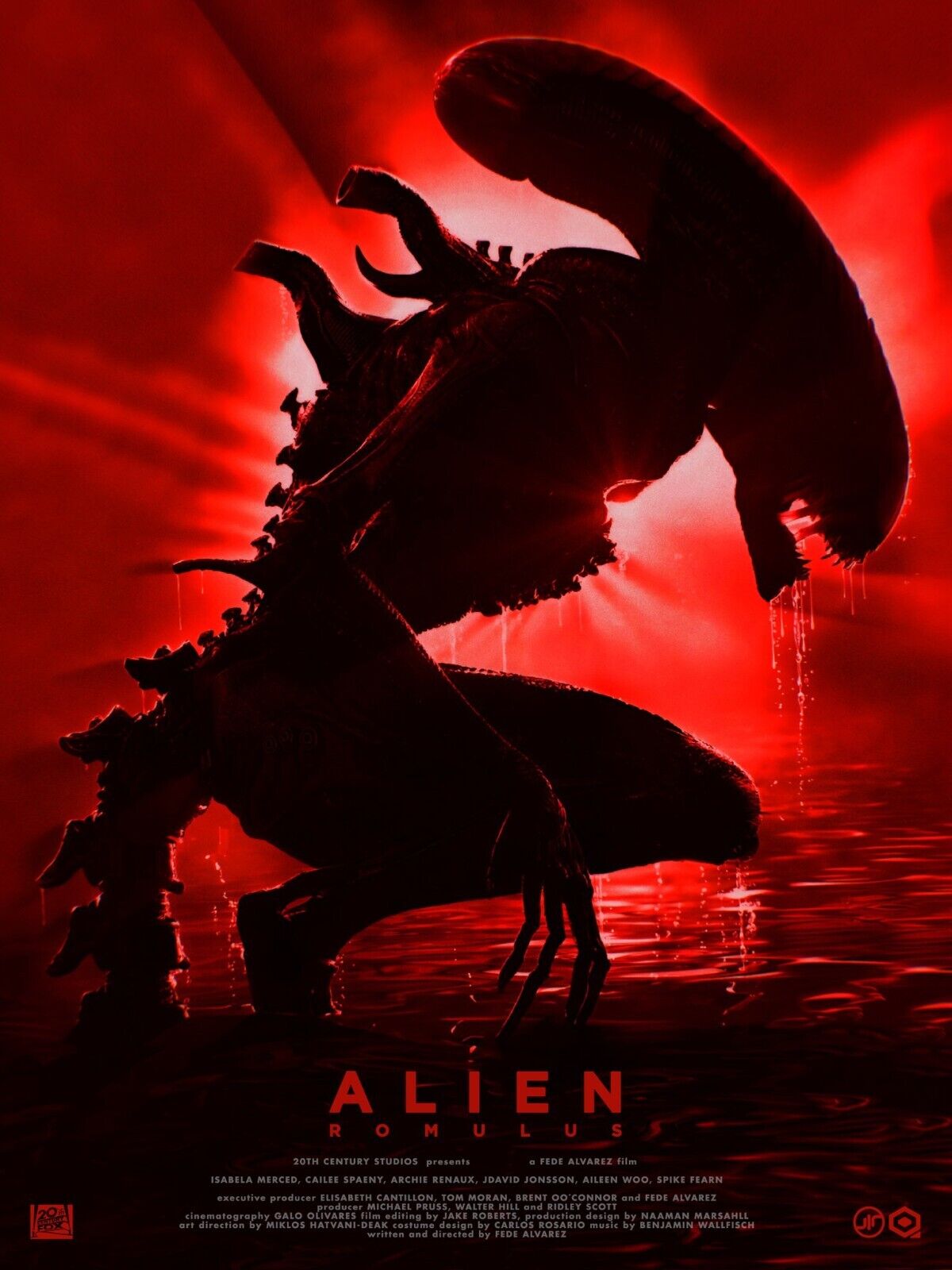 Alien Romulus Movie Poster 24x36 Ridley Scott Aliens Predator Ripley 2024 imax - PosterFire.com