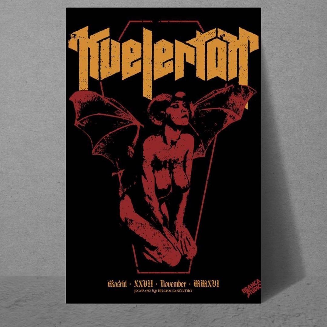 Kvelertak Metallica Metal Poster 24x36 band rock rare devil angel Mjød doom art