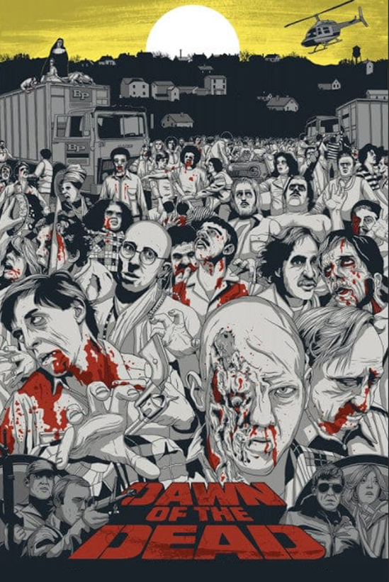 Dawn of the Dead (1978) 24x36 Poster George A. Romero Zombie Horror Classic Retr