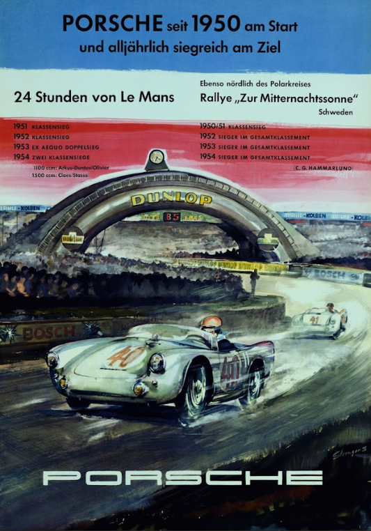 1950 Car Racing Poster - Historic Motorsport Era, Vintage Racing Design - PosterFire.com