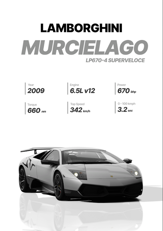 Lamborghini Murceilego 24x36 Poster - Exotic Supercar, Sleek Design, High Perfor - PosterFire.com