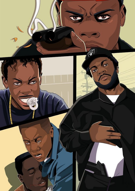 Boyz n the Hood (1991) Poster 24x36 – Powerful Drama Film, Urban Life and Friend - PosterFire.com