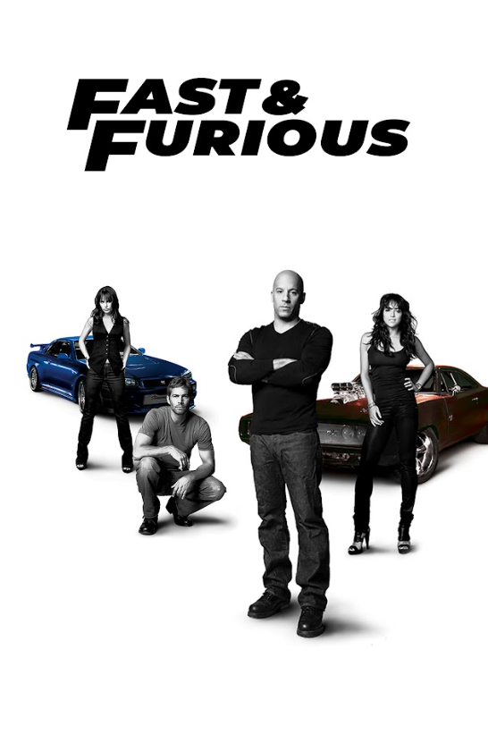 Fast & Furious (2009) 24x36 Movie Poster Vin Diesel Action Adventure Art - PosterFire.com