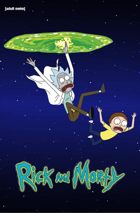 Rick and Morty 2013 Poster 24x36 - Animated Sci-Fi Comedy Iconic Series Cult Fav