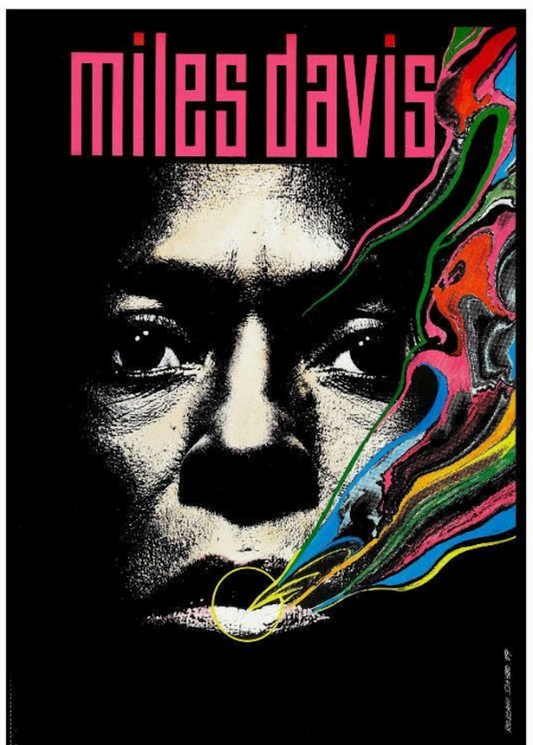 Miles Davis Jazz Poster 24x36 - Legendary Trumpeter, Iconic Portrait, Rare Art - PosterFire.com