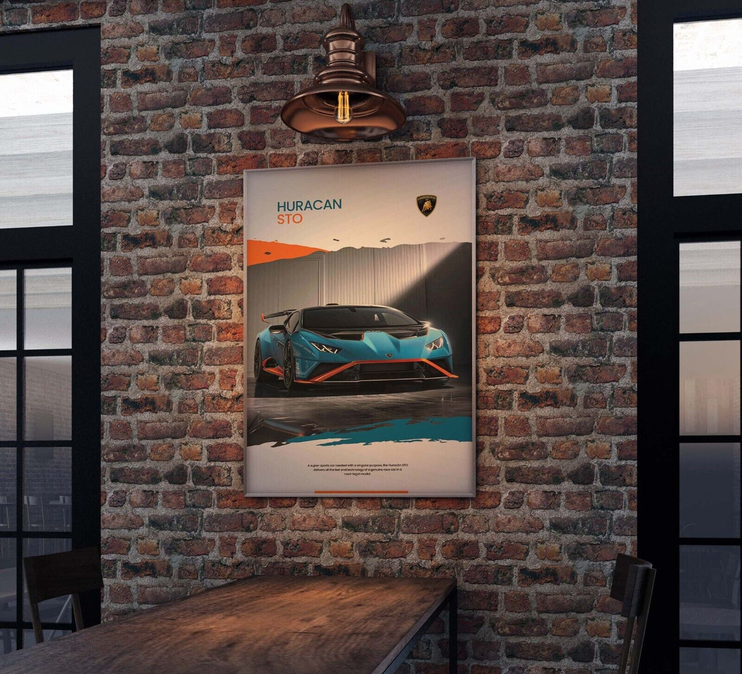 Lamborghini Huracan STO 24x36 Wall Poster Urus Gallardo Terzo Millennio SUPERCAR - PosterFire.com